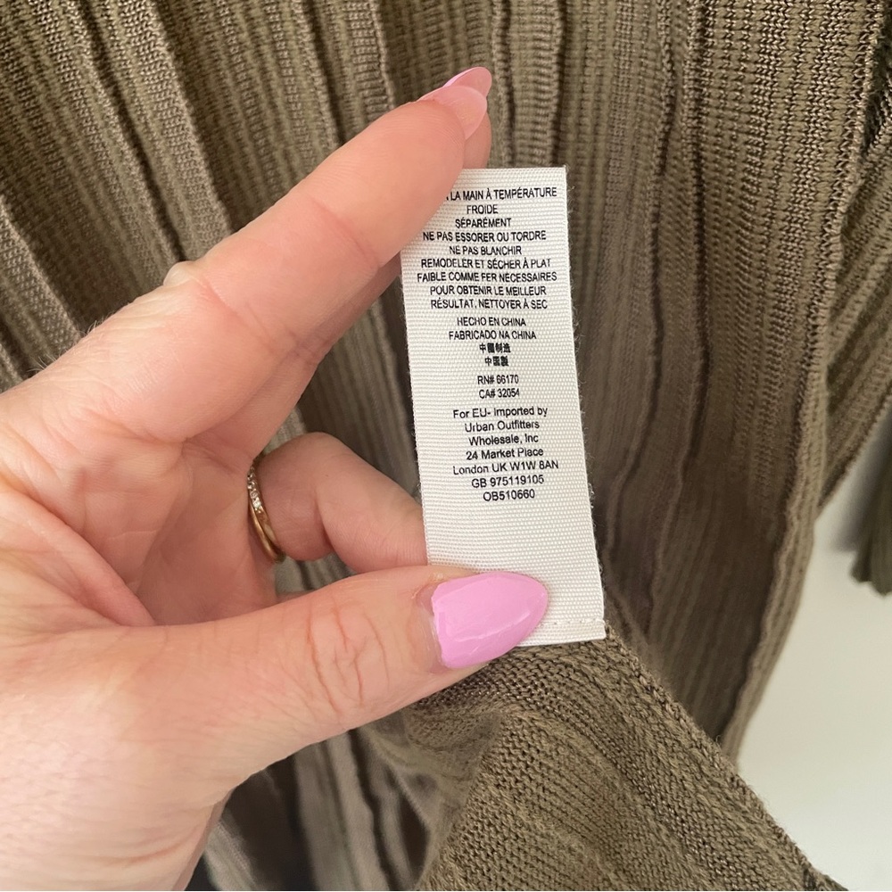 Free people Ribs and Ruffles tunic, olive green, size L - Picture 3 of 8